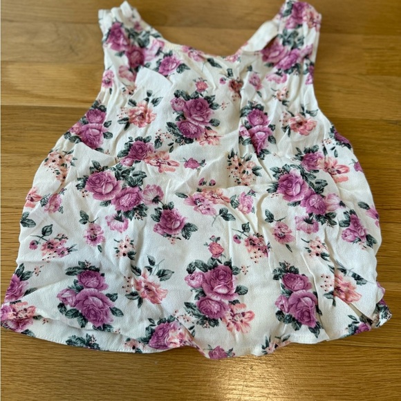 Floral Sleeveless Top - Pink and White - Picture 3 of 6